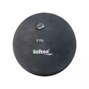 PESO LANZAMIENTO DE CAUCHO  SOFTEE - NEGRO, 5 KG