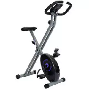 Bicicleta Estática Plegable Keboo Serie 300 Magnética con Pulsómetro de Manillar, 8 Niveles, Asiento Ajustable y Pantalla LCD