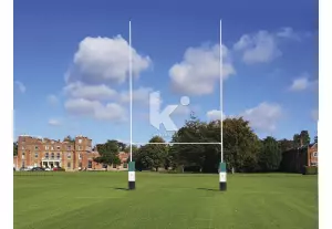 PORTERIA RUGBY HARROD ALUMINIO 13 M. ANCLAJE BISAGRAS. JUEGO