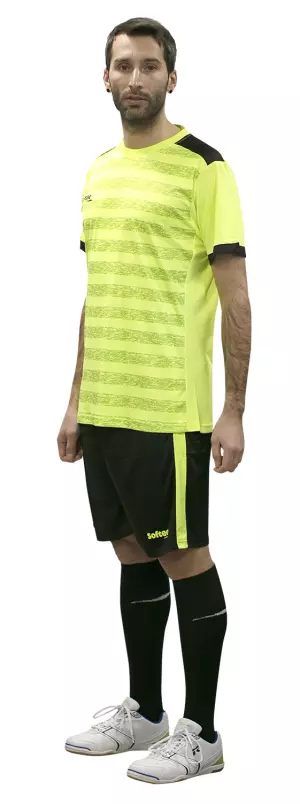 SET SOFTEE LEADER ADULTO - AMARILLO FLUOR/NEGRO, M FUTBOL