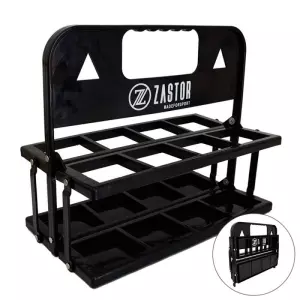 Botellero plegable MOE-8 - Ø70mm - Negro/rojo 750 ml