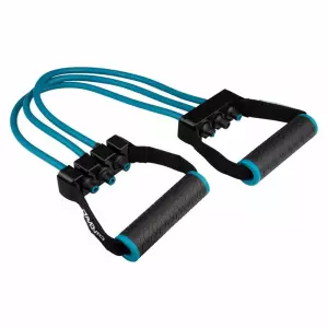 Avento Expansor de Pecho Ajustable - Tensor con 3 Tubos de Resistencia TPE (Hasta 24kg) y Agarres Ergonómicos