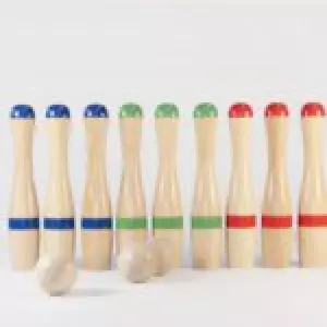 Juego de 9 bolos 24 cm MADERA