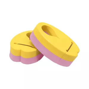 BRAZALETE FOAM BEBE NEW MULTICOLOR- PAR - BABY, ROSA/AMARILLO