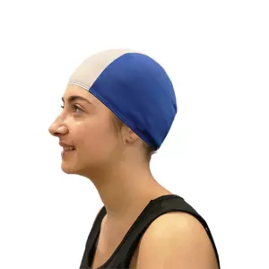 GORRO NATACION POLIESTER SOFTEE SENIOR - ROYAL/BLANCO, SENIOR