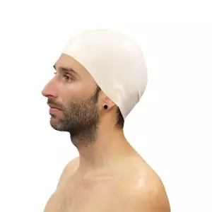 GORRO NATACION SILICONA SOFTEE - BLANCO, JUNIOR