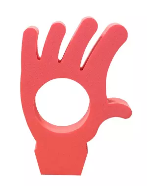 TAPIZ CON FORMA DE MANO - ROJO