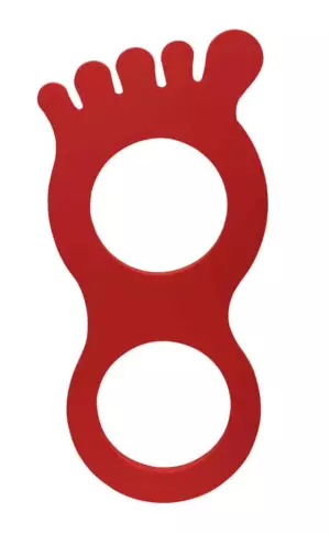 TAPIZ CON FORMA DE PIE - ROJO
