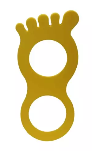 TAPIZ CON FORMA DE PIE  AMARILLO
