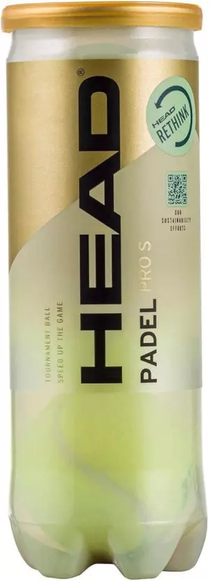 BOTE 3 PELOTAS PÁDEL HEAD PADEL PRO S