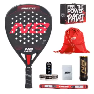 PACK PALA PÁDEL ENEBE MASSIVE ROJA