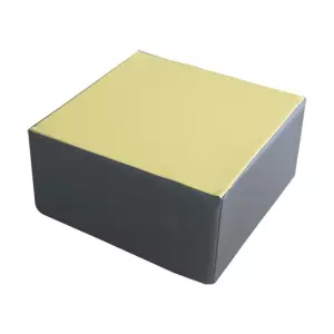 FIGURA CUADRADO 30X60X60 CM - 30X60X60 CM, AMARILLO/GRIS