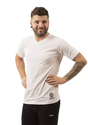 CAMISETA ROX R-TIPICO CUELLO UVE INFANTIL - BLANCO, 8 AÑOS