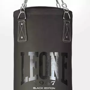 AT841 Saco de Boxeo Leone 1947 “Black edition” Negro mate de 30kg 110X35 CM