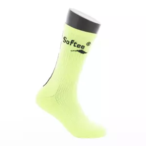 CALCETINES SOFTEE MEDIA CAÑA PREMIUM - AMARILLO FLUOR/NEGRO,