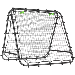 Red de Rebote Plegable con Ángulo Ajustable para Entrenamiento de Fútbol Béisbol y Tenis 100x95x90 cm Negro/rojo