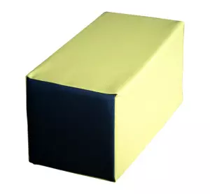 FIGURA RECTANGULO MEDIANO 50X25X25 CM - 50X25X25 CM, AMARILLO/GRIS