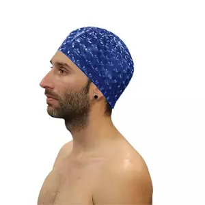 GORRO NATACION SOFTEE POLIURETANO 3D - SENIOR, MARINO