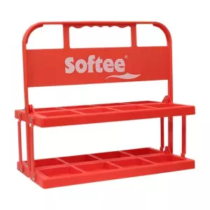 PORTABOTELLAS PLEGABLE PARA 8 BOTELLAS 750 ML - 8 BTLL, ROJO