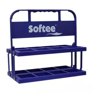PORTABOTELLAS PLEGABLE PARA 8 BOTELLAS 750 ML - 8 BTLL, AZUL