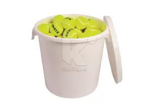 PELOTA TENIS INICIACIÓN, CUBO 100 UDS. BOTE MEDIO. PRESURIZADA