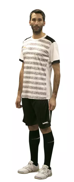 SET SOFTEE LEADER ADULTO - S, BLANCO/NEGRO FUTBOL