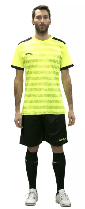 SET SOFTEE LEADER INFANTIL - AMARILLO FLUOR/NEGRO, 12 AÑOS