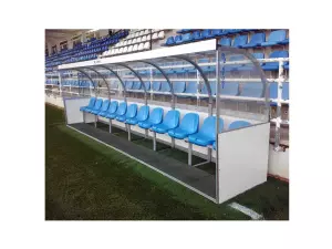 Banquillo jugadores suplentes 6.0 m y 12 plazas PVC