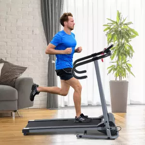 Cinta de Correr y Andar Eléctrica Plegable - Negro y Plata - Acero ABS PVC - 122x62.5x119 cm PREGUNTAR STOCK