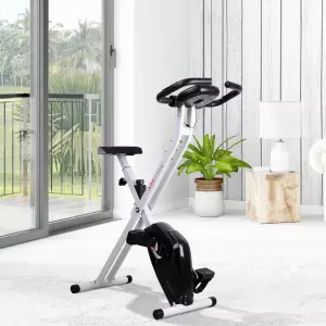 Bicicleta Estática Plegable con Asiento Ajustable Pantalla LCD 83x43x110 cm Negro preguntar stock