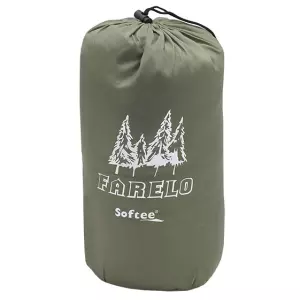 SACO DE DORMIR TRANSFORMABLE SOFTEE 'FARELO' - VERDE, 180X75CM#