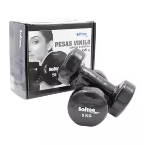 JUEGO PESAS VINILO SOFTEE - NEGRO, 5 KG PREGUNTAR STOCK MANCUERNAS