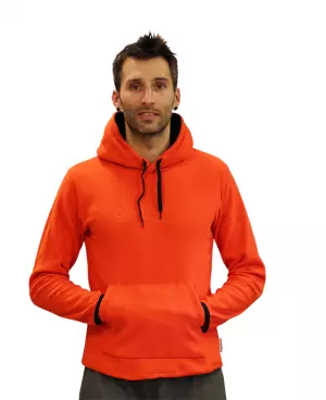 FORRO POLAR SOFTEE CLARK CON CAPUCHA NIÑO - 8 AÑOS, NEGRO/ROJO#