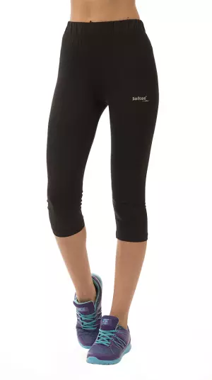 LEGGING SOFTEE BASIC PIRATA MUJER - NEGRO, XXL