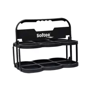 PORTABOTELLAS PLEGABLE DELUXE  PARA 6 BOTELLAS - NEGRO, 6 BTLL
