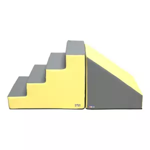 SET FIGURAS N2 (ESCALERA Y RAMPA) - AMARILLO/GRIS, 60 CM