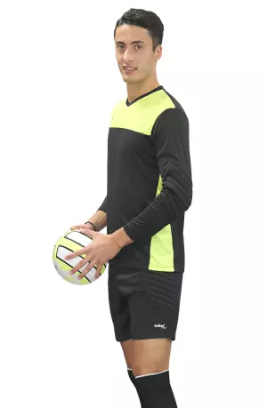 CAMISETA SOFTEE FULL PORTERO - XXL, NEGRO/AMARILLO FLUOR