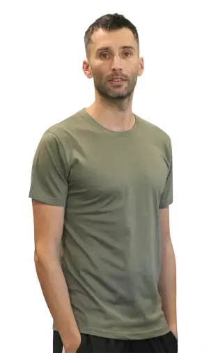 CAMISETA SOFTEE SPORTWEAR HOMBRE - S, VERDE MILITAR
