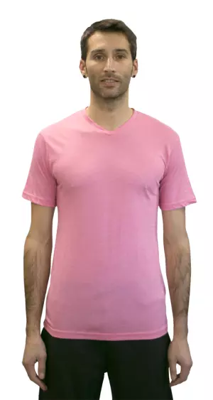 CAMISETA SOFTEE FIT COLORS CUELLO UVE HOMBRE - XXL, ROSA VIGORÉ#