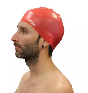 GORRO NATACION SILICONA SQUBA - SENIOR, ROJO