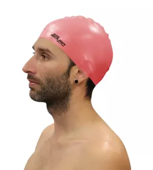 GORRO NATACION SILICONA SOFTEE - ROSA, SENIOR