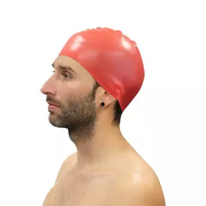 GORRO NATACION SILICONA SOFTEE - ROJO, JUNIOR