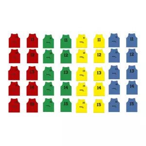 SET 5 PETOS SOFTEE NUMERADOS del 11 al 15 - VERDE, SENIOR