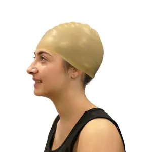 GORRO NATACION SILICONA SOFTEE - ORO, SENIOR