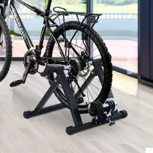 Rodillo de Entrenamiento para Bicicleta en Interior Cicloentrenador de Bici Ciclismo de Color Negro