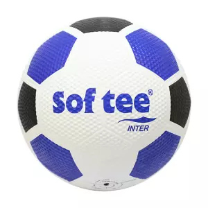 BALON FUTBOL SOFTEE "INTER" - FUTBOL 7, BLANCO/AZUL/NEGRO