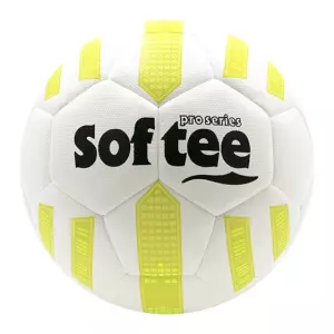 BALON FUTBOL HIBRIDO SOFTEE MAX - FUTBOL11, BLANCO/AMARILLO FLUOR
