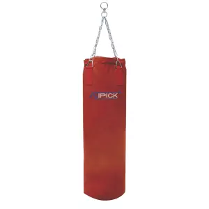 Saco boxeo de lona con cadena. vacío. 120x40 cm