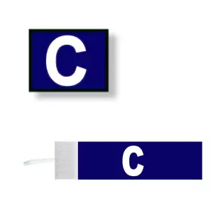 Distintivo capitán velcro regulable adulto. color azul BRAZALETE