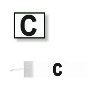 Distintivo capitán velcro regulable infantil. color blanco BRAZALETE